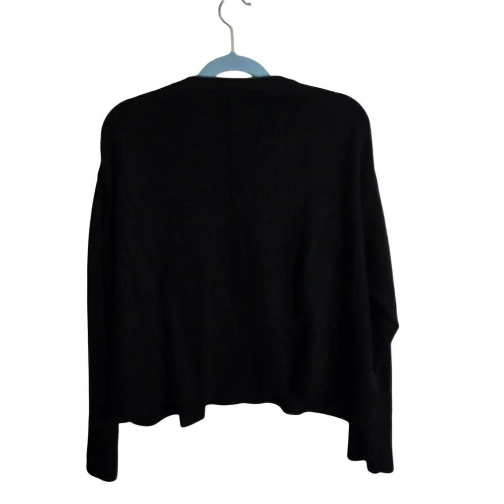 Lululemon Black Ribbed Shoulder Cashmere Blend Sweater Size L